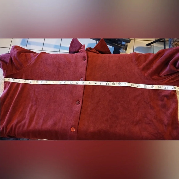Woman Within burgundy top Size 22/24 1X - Picture 4 of 6